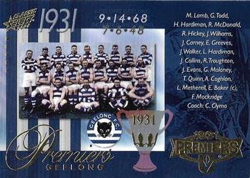 2008 Select AFL Classic - Premiership Commemorative #PC57 1931 Geelong Cats Front